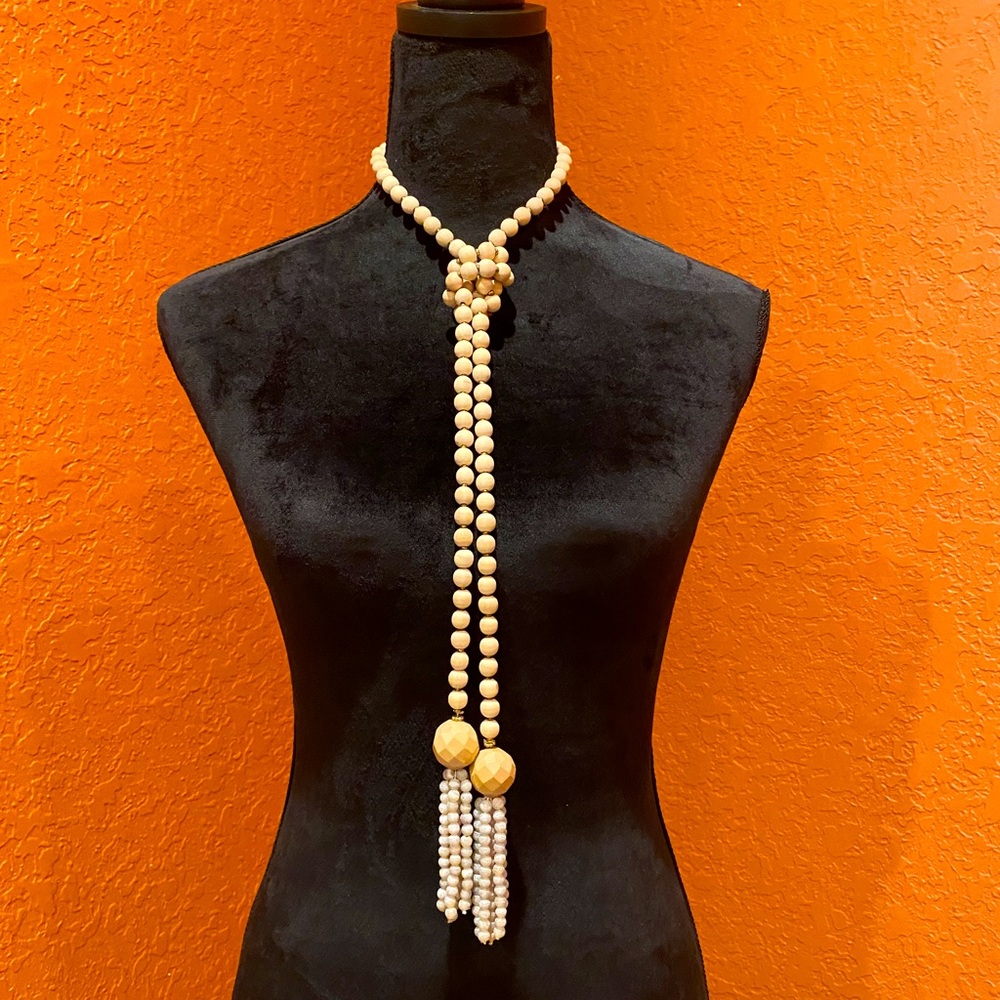 Wooden Tassel Necklace